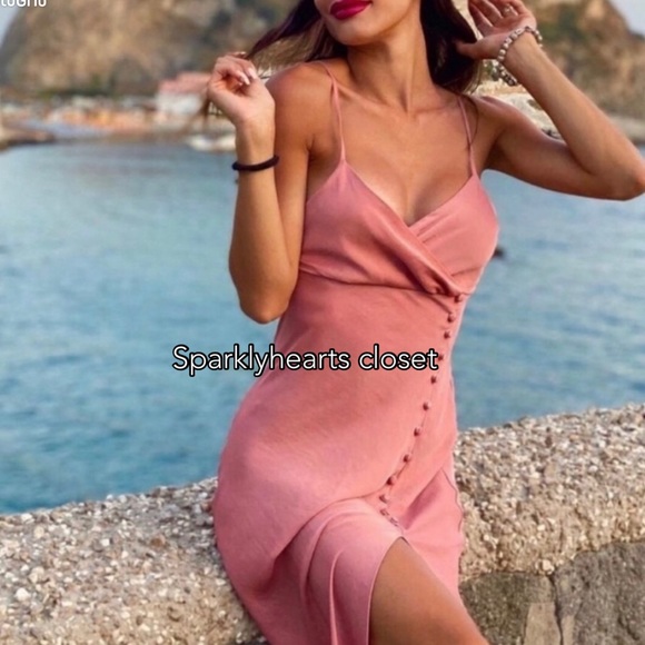 Zara Button Slip Dress - Picture 3 of 9